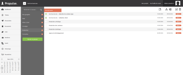 Barre de tâche Propulse